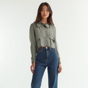 ❤️ GAP Women's Gray Jacket cropped M